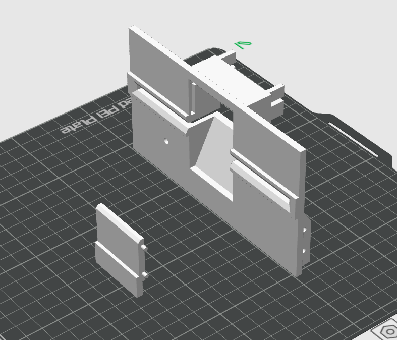 CAD rendering of the custom Compaq Portable floppy panel and bezel design