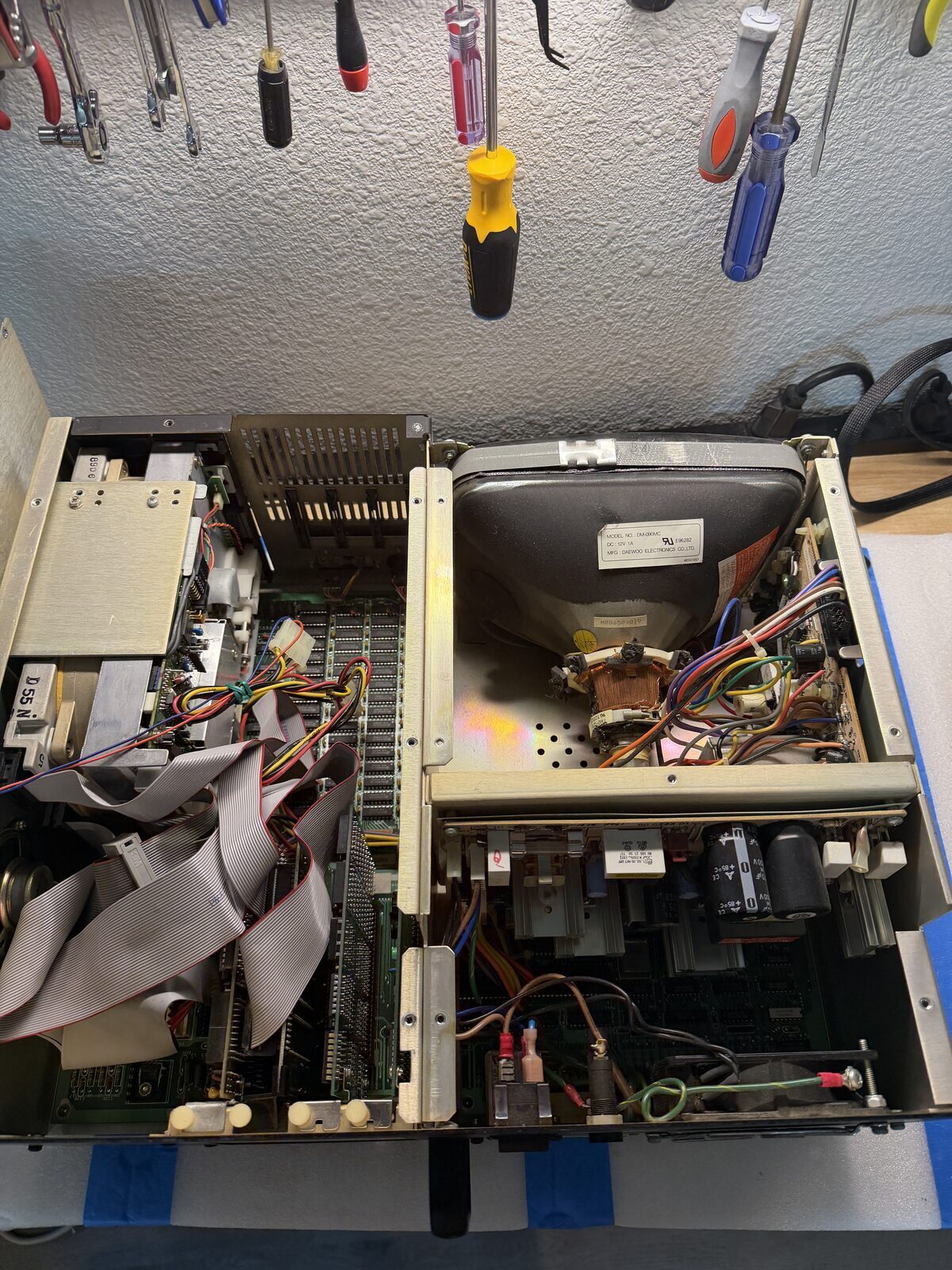Power supply and motherboard inspection inside the Cordata PPC-400