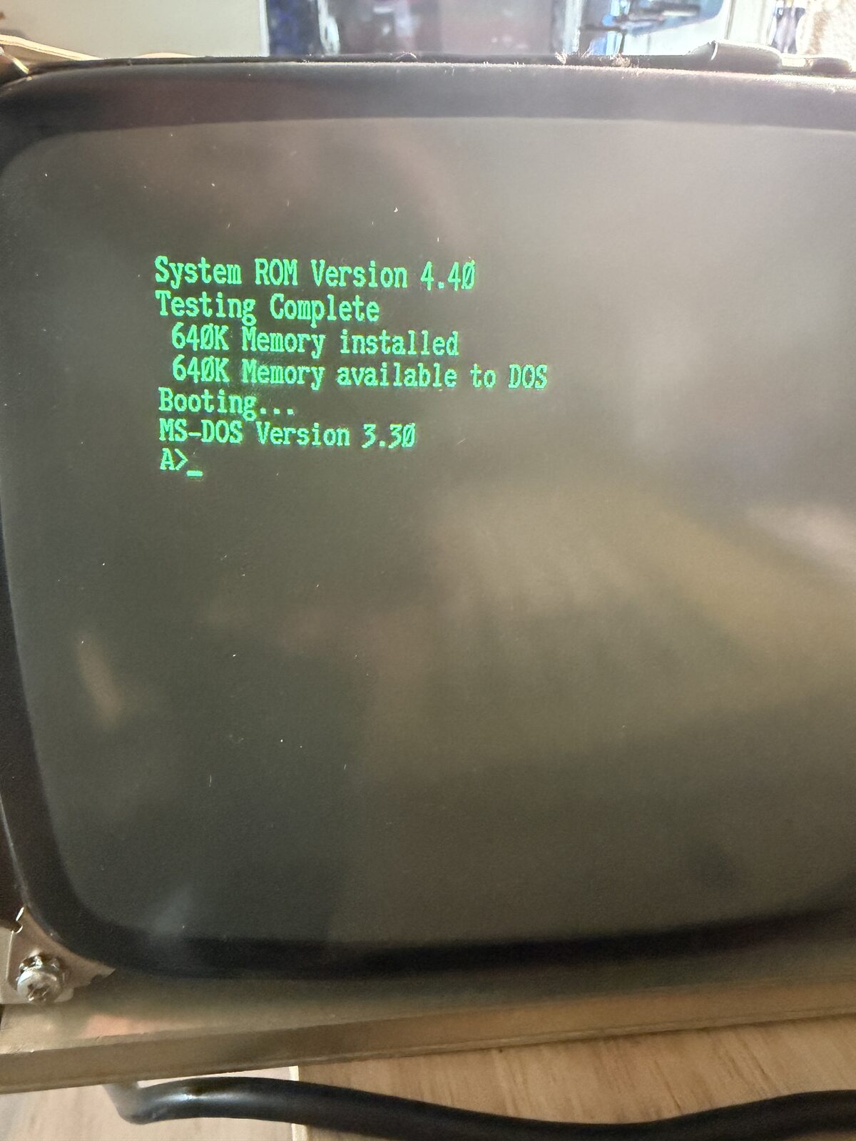 Cordata PPC-400 booted to DOS 3.1