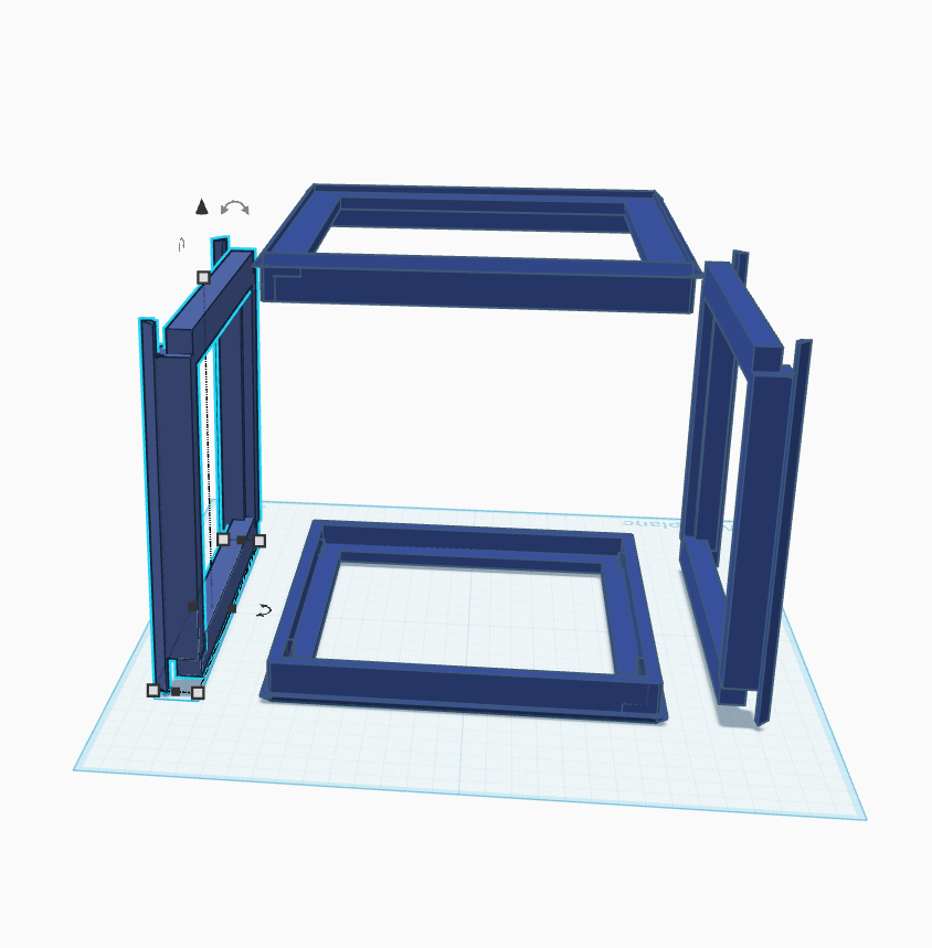 Original LED cube design using individual magnetic frames