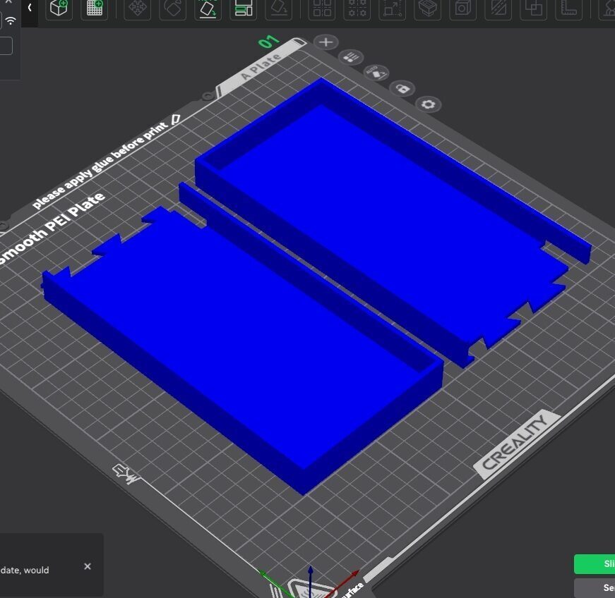 First 3D printed PET keyboard mounting bracket iteration