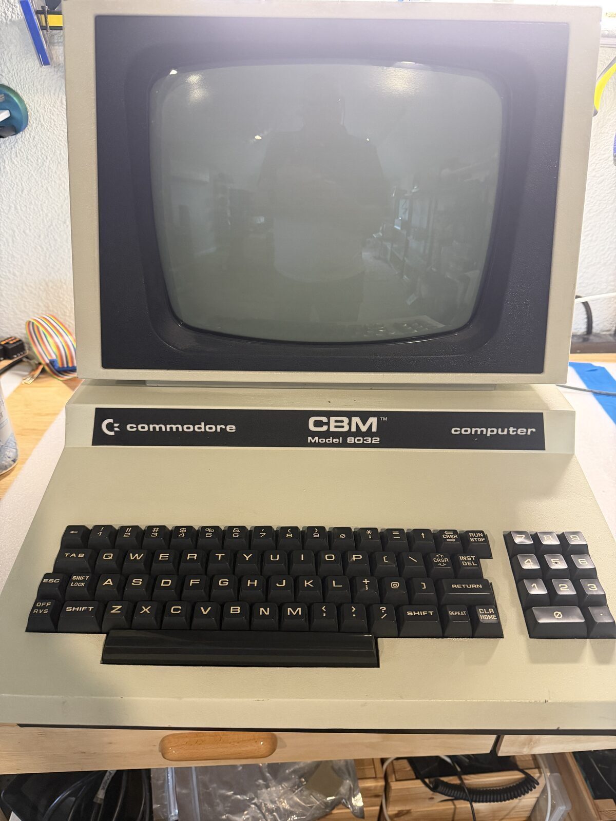 Original Commodore PET keyboard before replacement