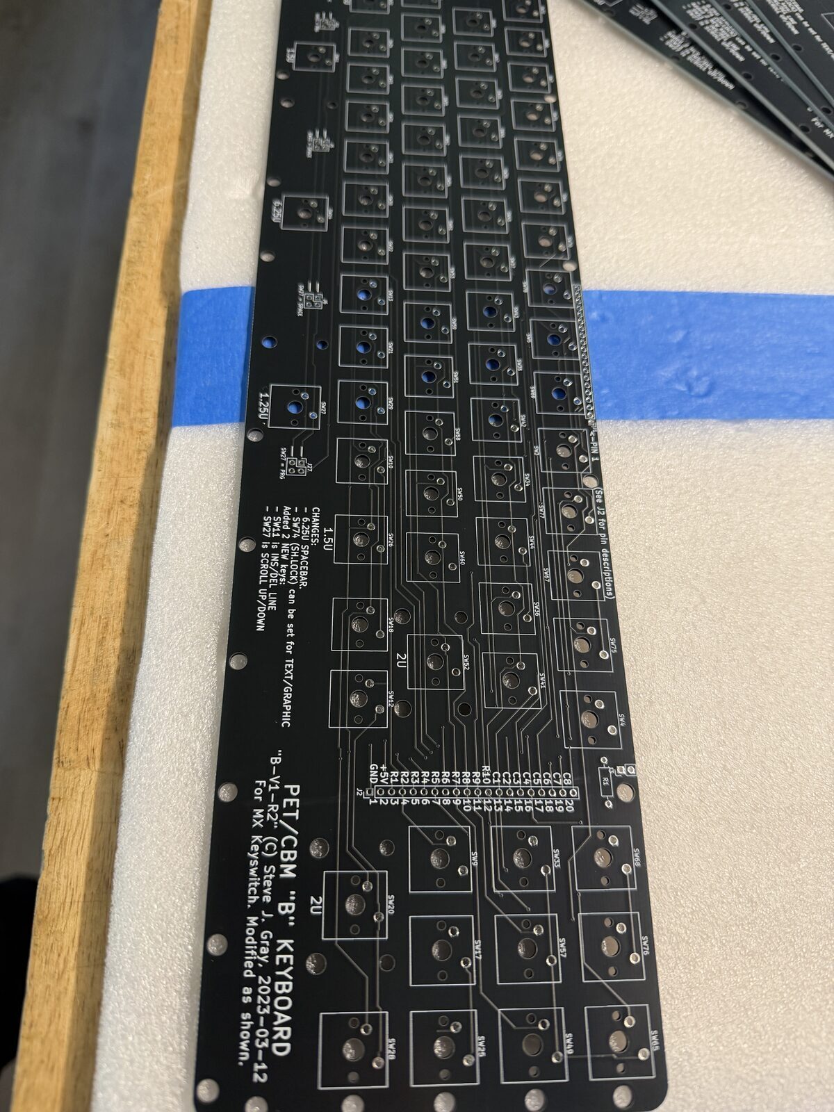 Stack of PET keyboard PCBs from JLCPCB