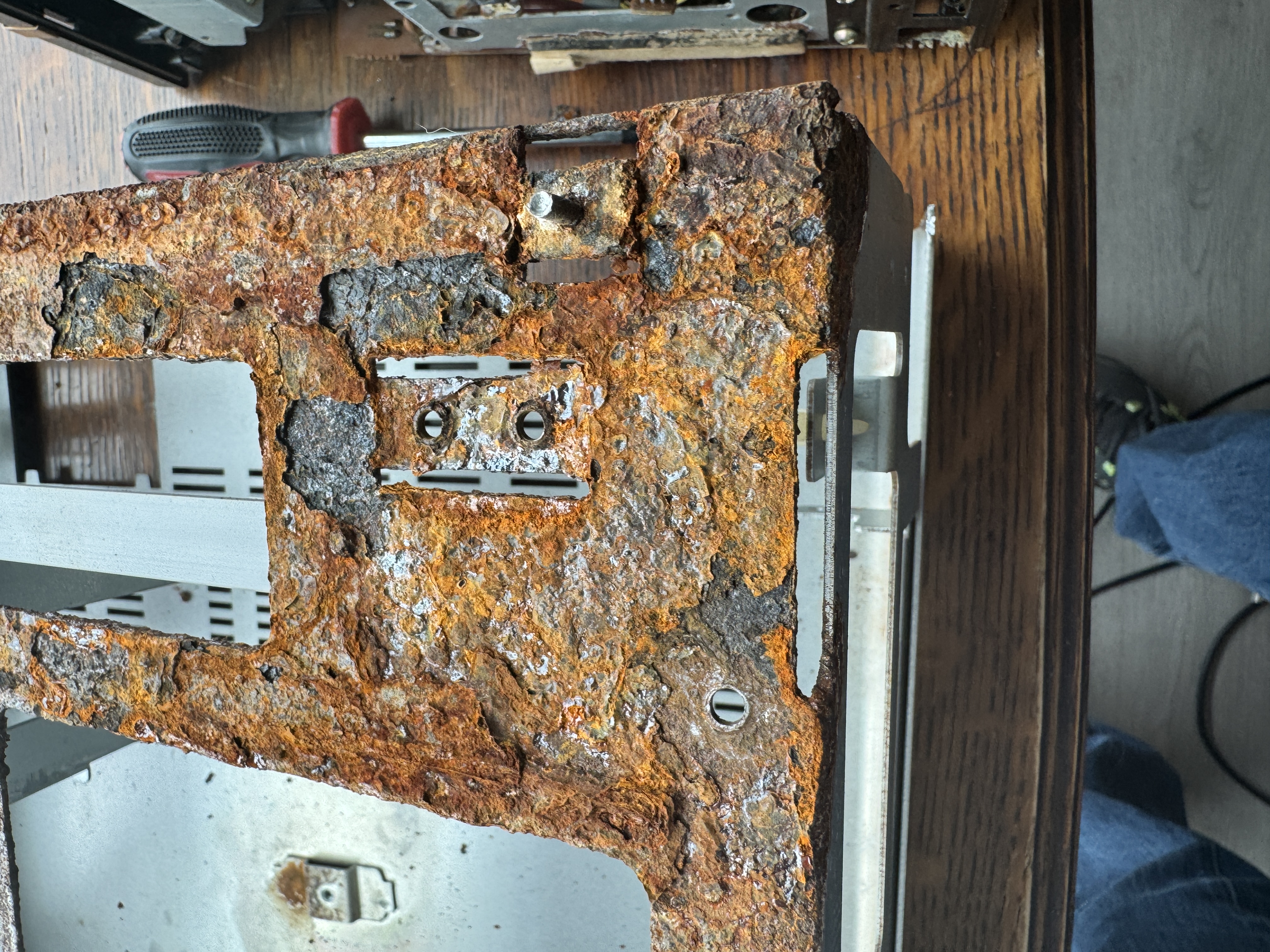 You can see it is rotted through