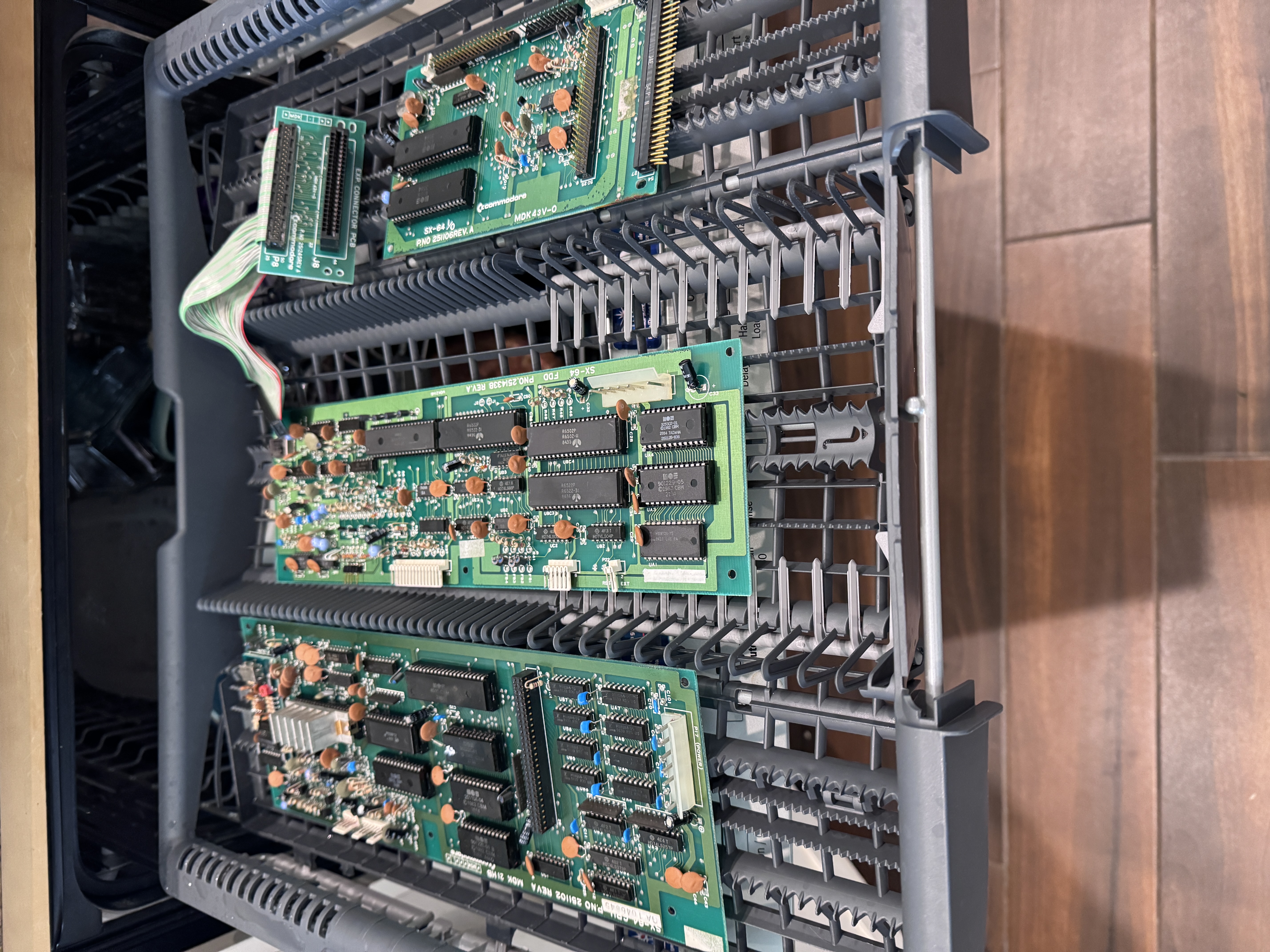 Boards in dishwasher. Yes, Dishwasher!